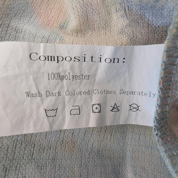 Spaghetti Strap Sunflower Print Buttoned Mini Dress L | ALGAE GREEN color - Picture 6 of 6